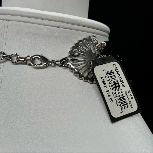 Catherine Malandrino Stunning Black Faceted Crystal Bead Multilayer Choker - Picture 4 of 9